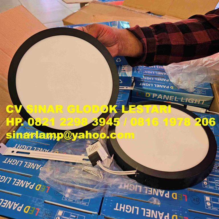 Downlight LED Outbow Bulat Hitam 18 Watt